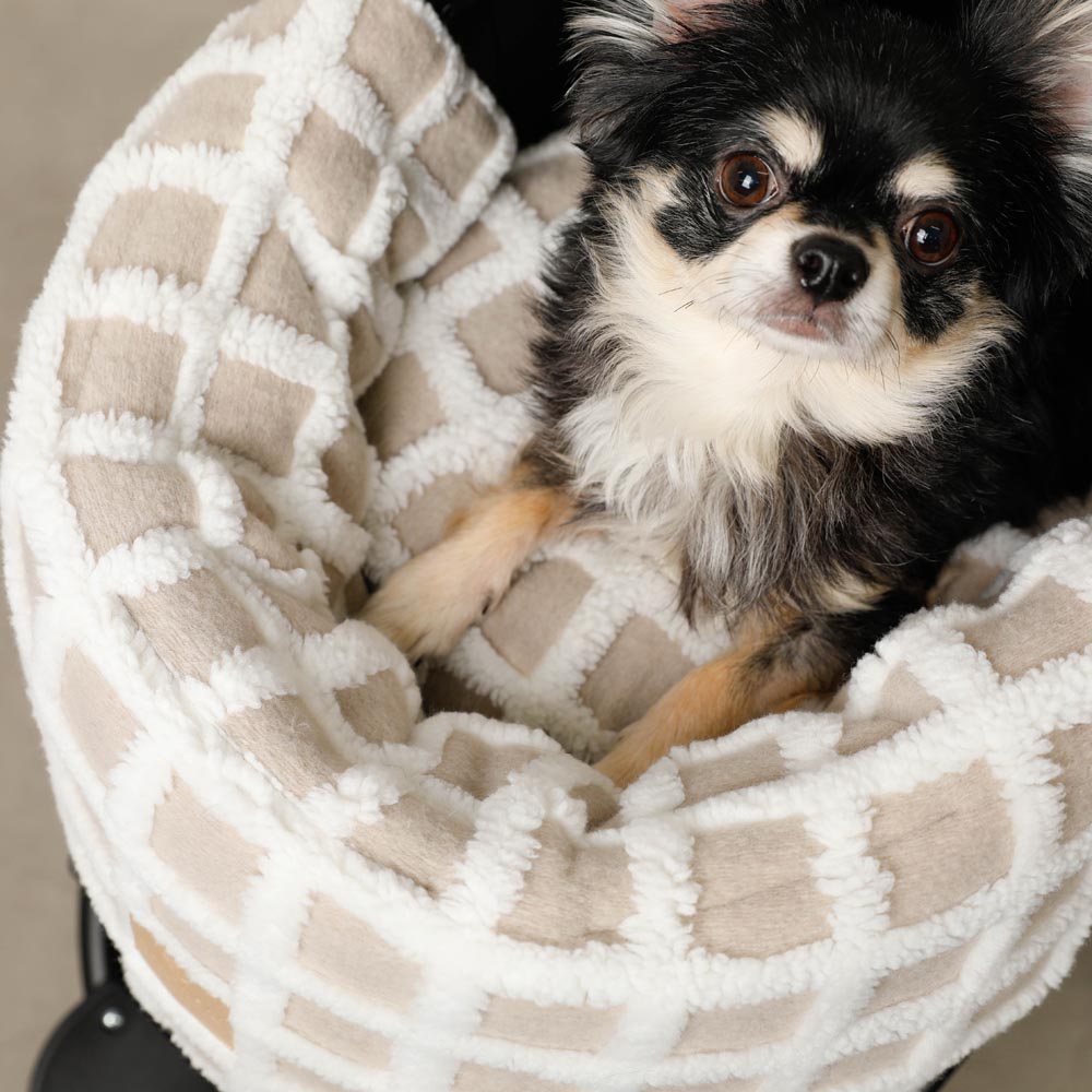 宠物推车格子垫皮罗