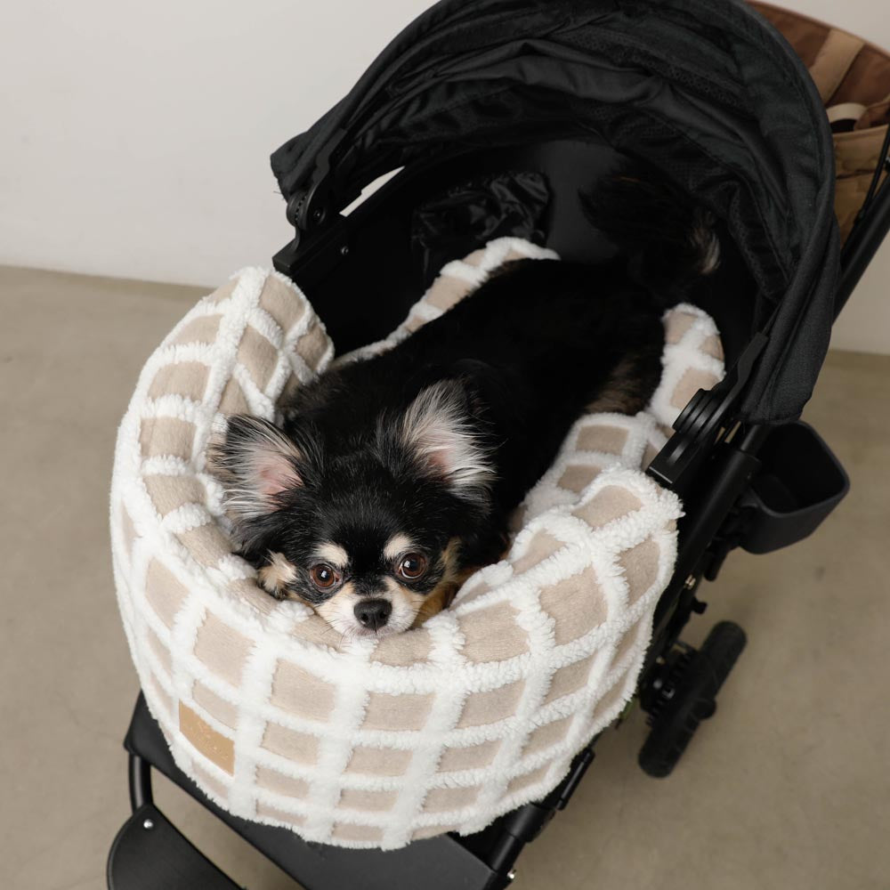 宠物推车格子坐垫垫
