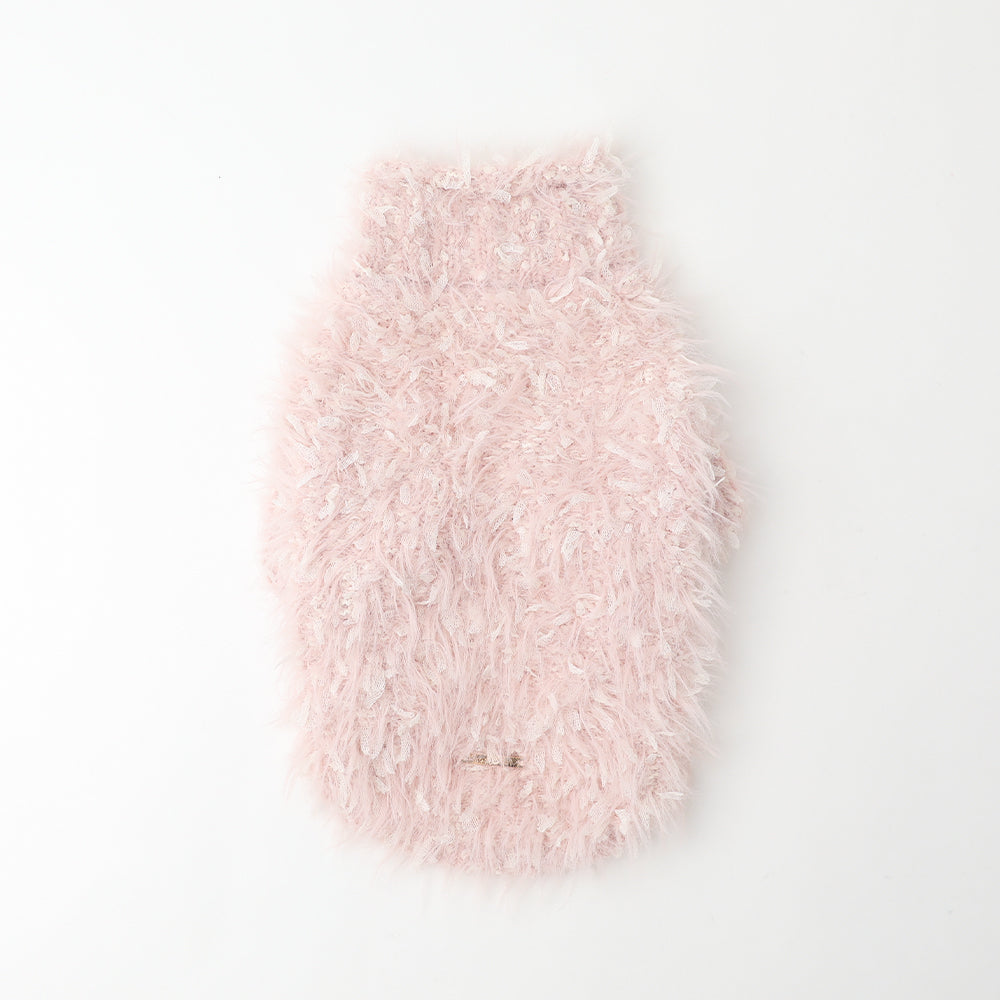 mixed yarn shaggy knit