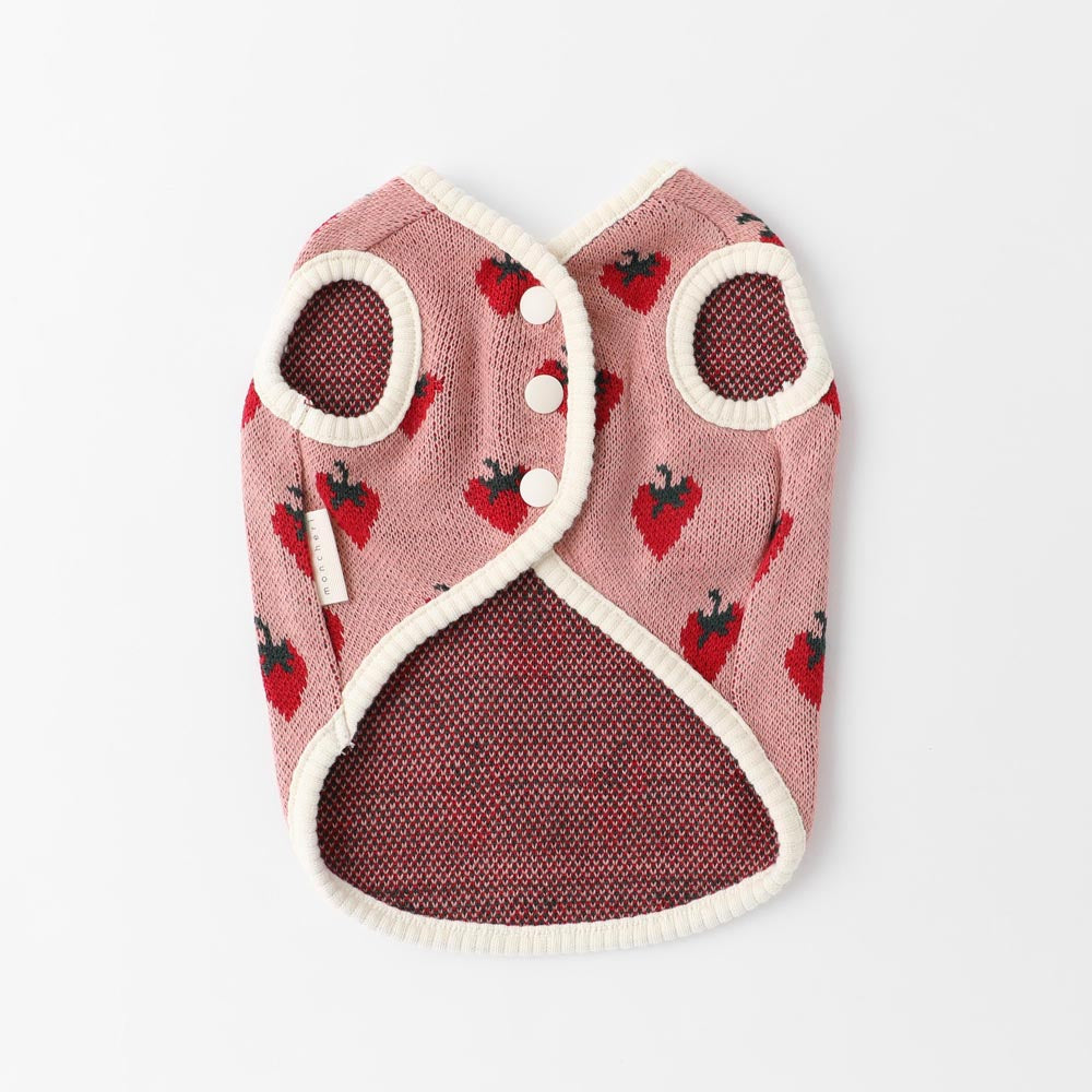 strawberry knit vest jacket