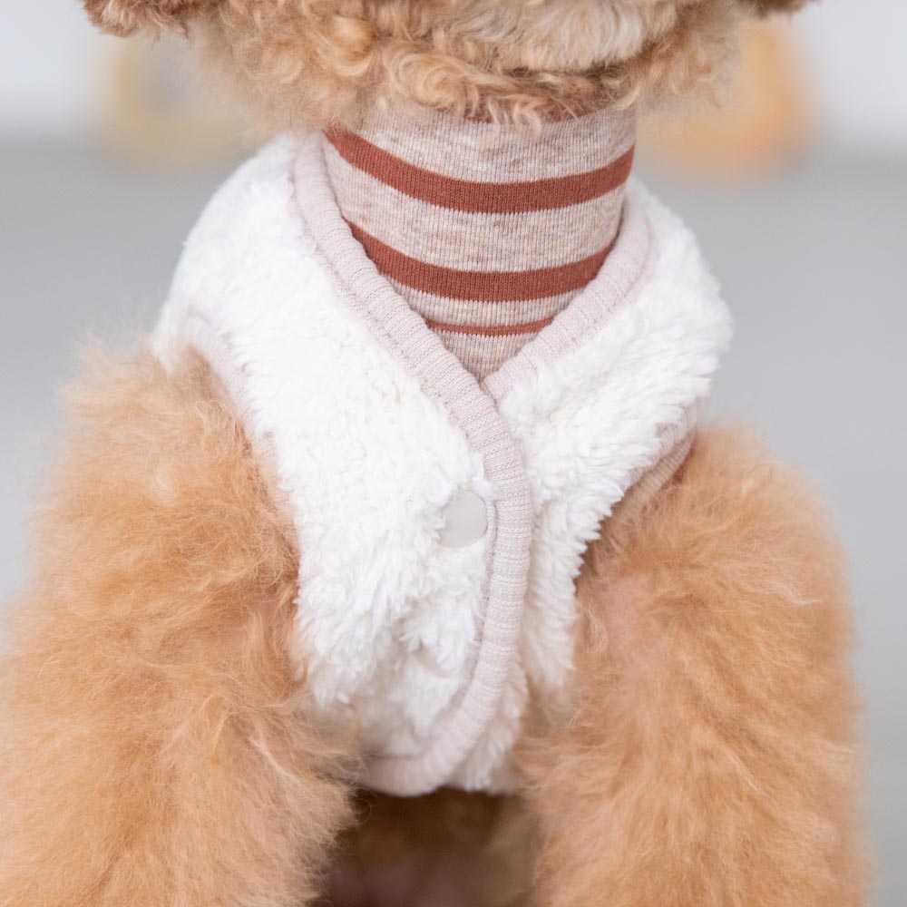 boa piping button vest