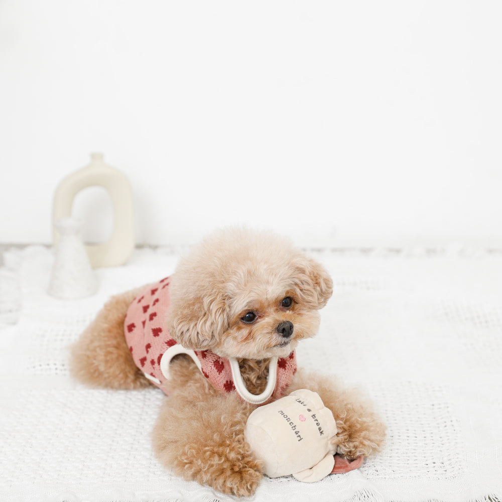 Heart pattern 2way reversible vest