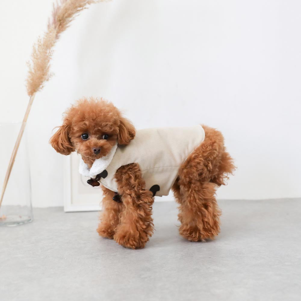 corduroy boa vest