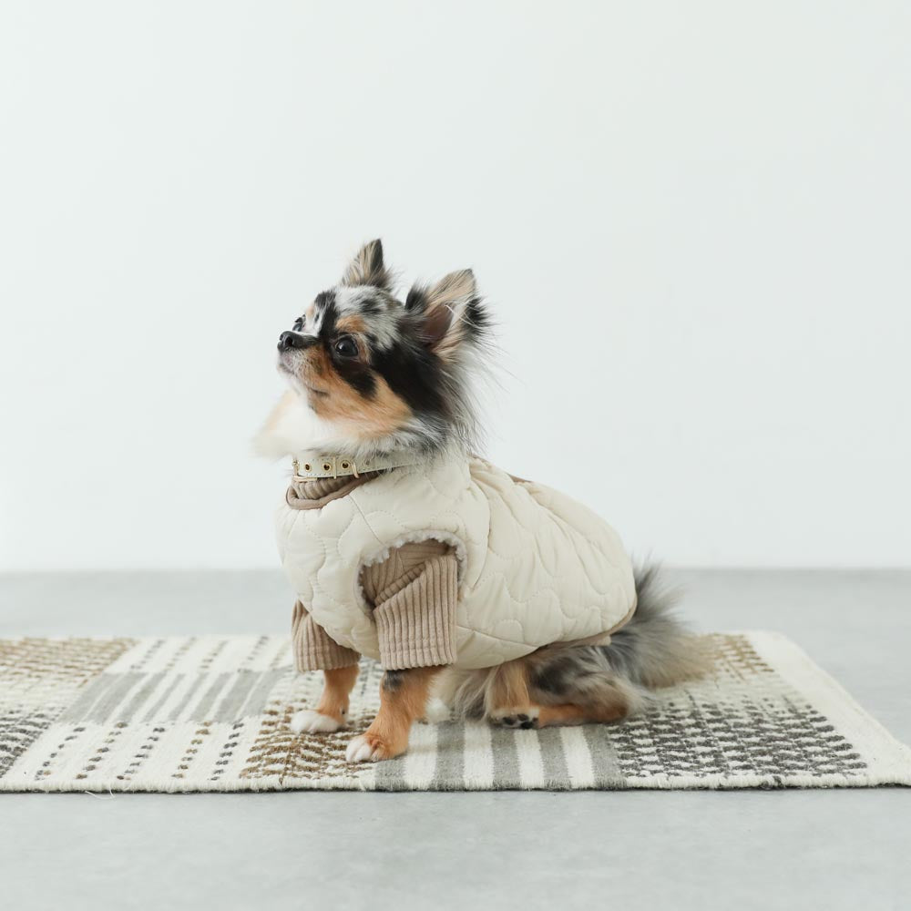 reversible boa quilted jacket