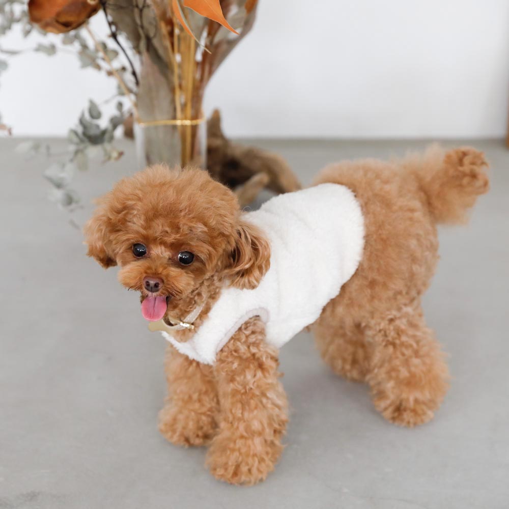 boa piping button vest