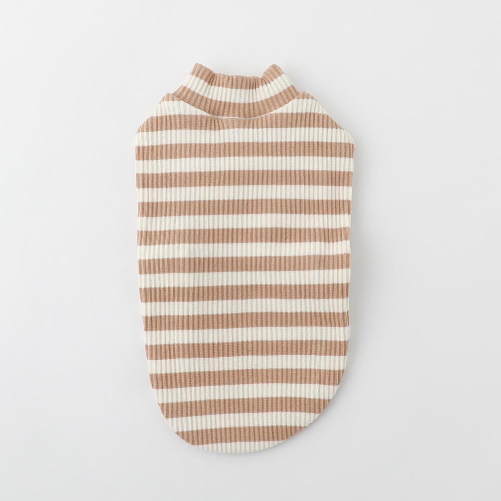 Single border ribbed high neck top