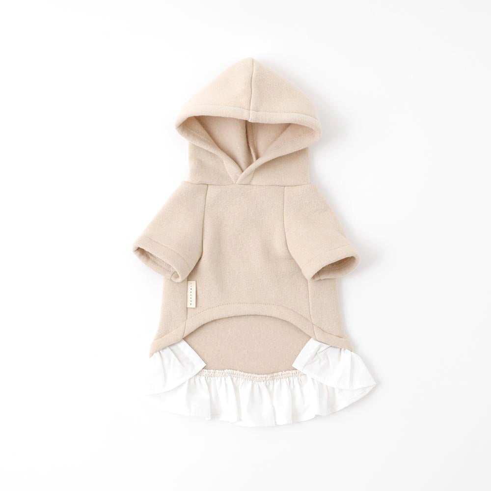 frilly layered design hoodie