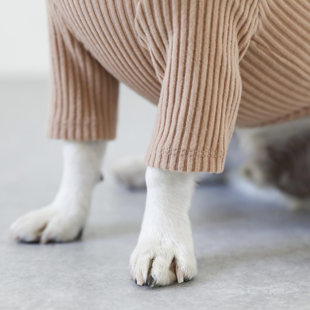 シンプルリブハイネックトップス