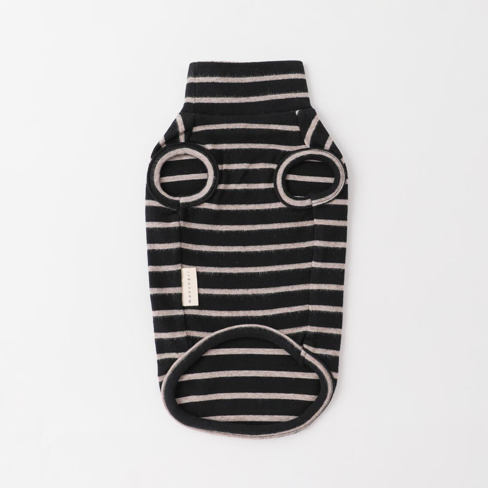 ボーダーハイネックトップス