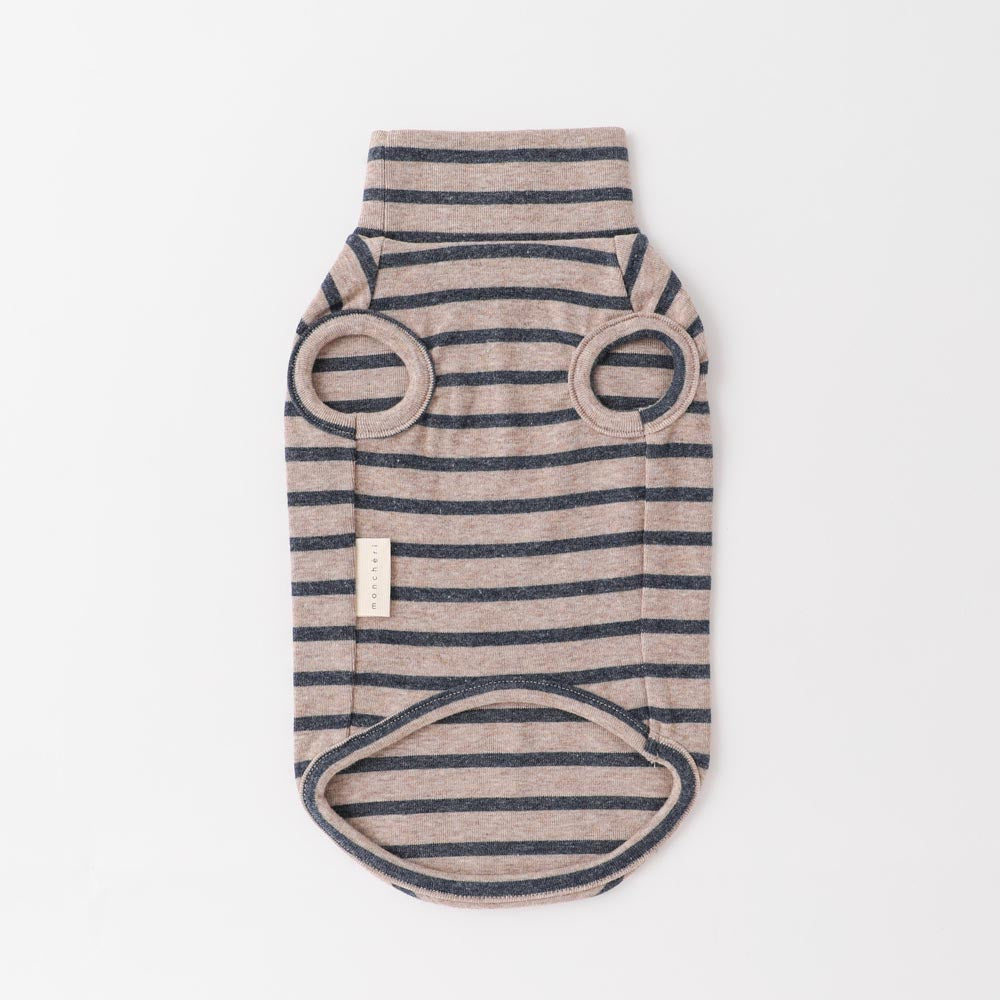 ボーダーハイネックトップス