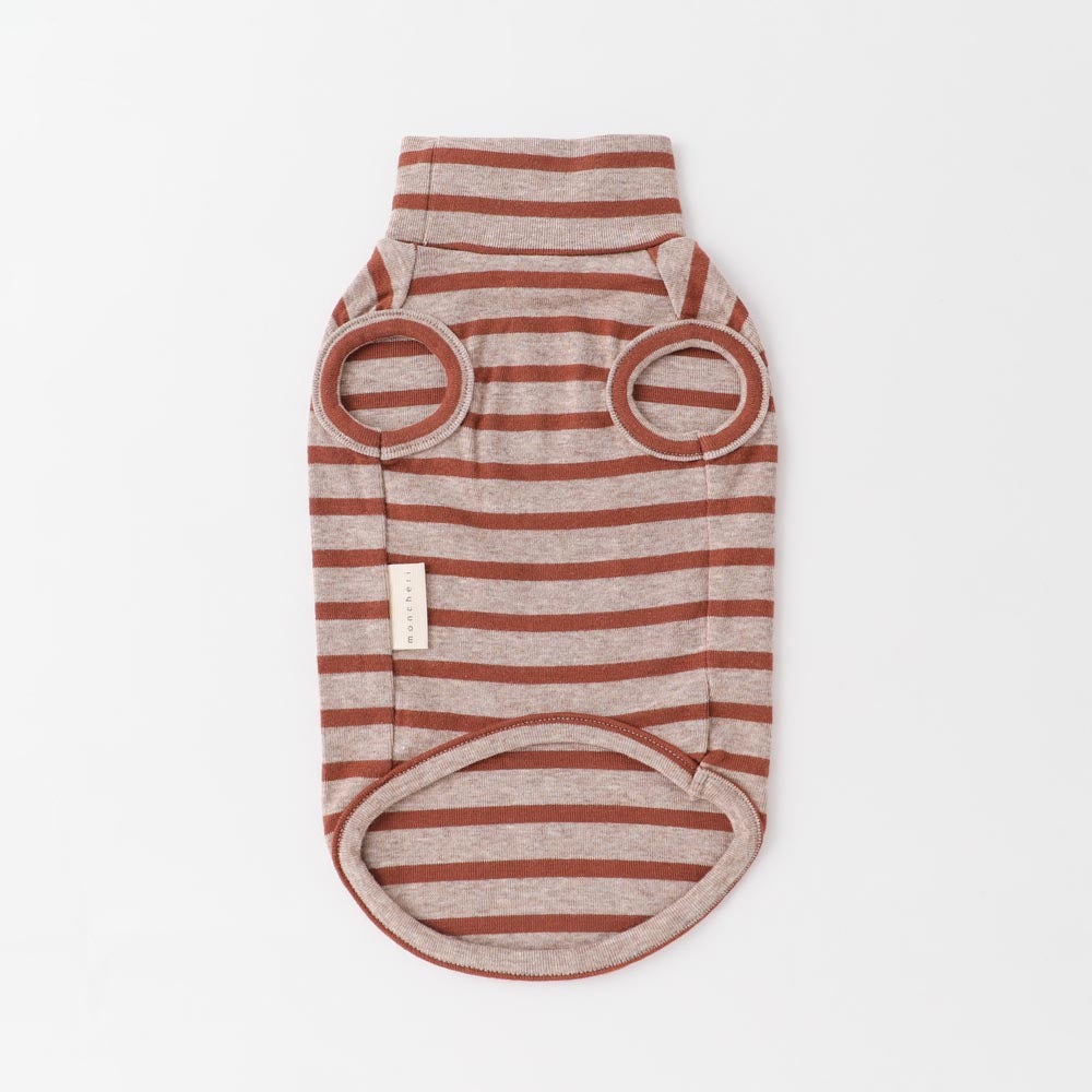 ボーダーハイネックトップス