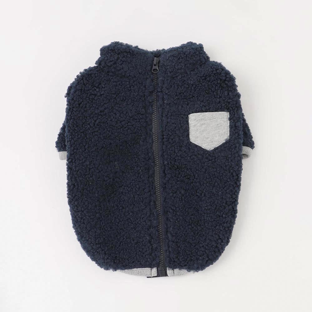 Boa jacket with mini pocket