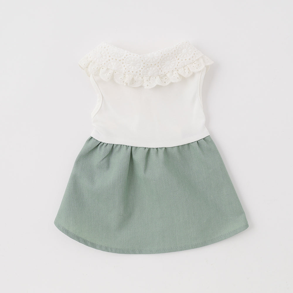 Cool linen cotton color sleeveless dress