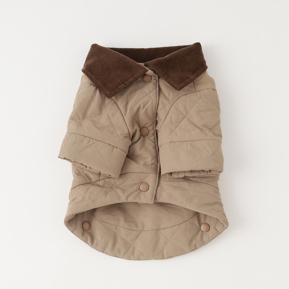corduroy color quilted jacket