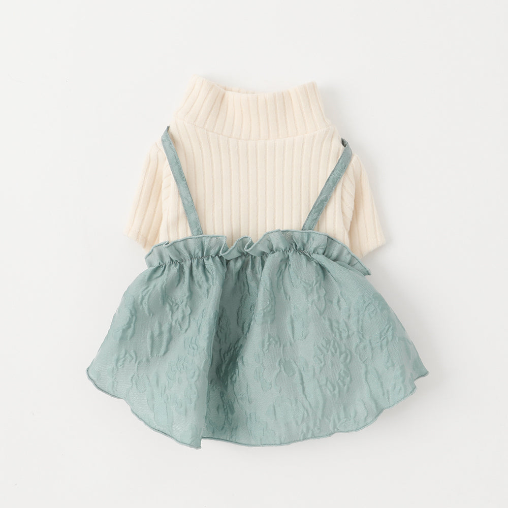 リブニットフクレジャガードワンピース – moncheri