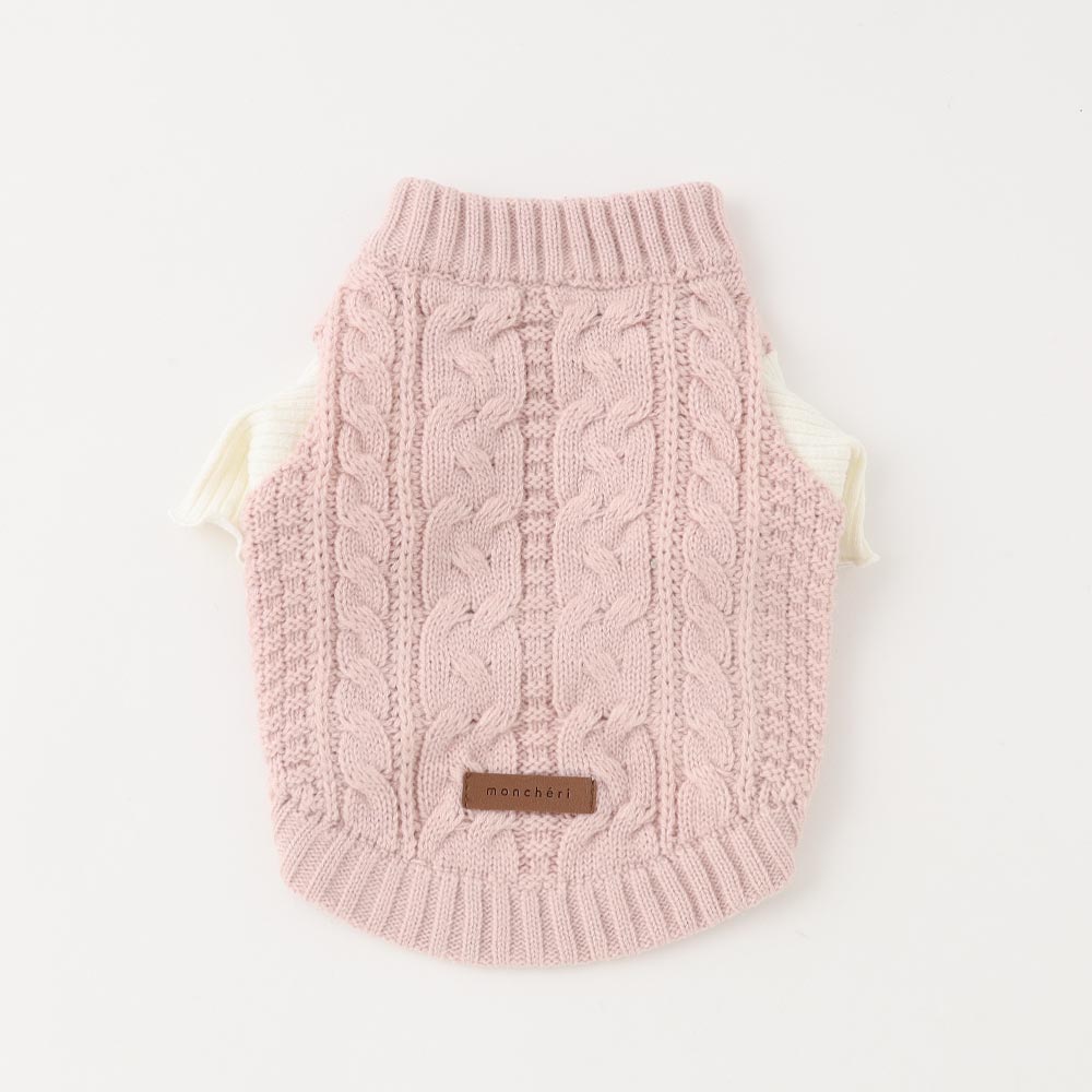 ケーブル編みリブスリーブトップス – moncheri