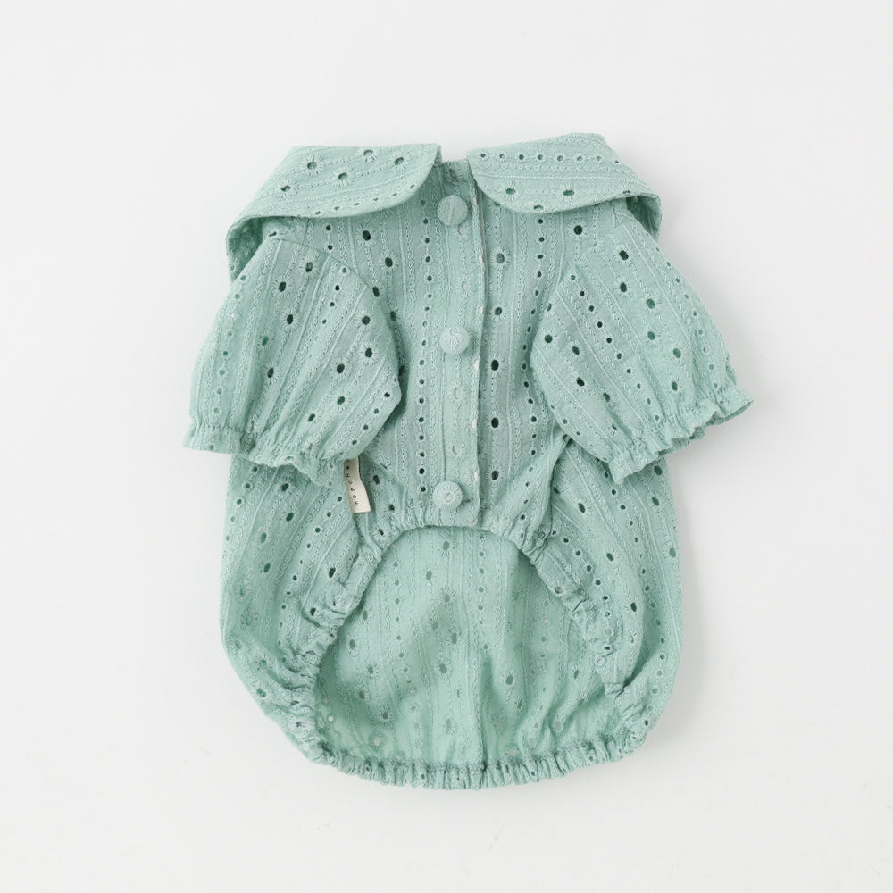 Cool sailor color puff sleeve tops [with ice pack]