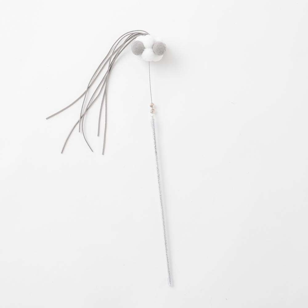 Suede ribbon cat litter with pompom