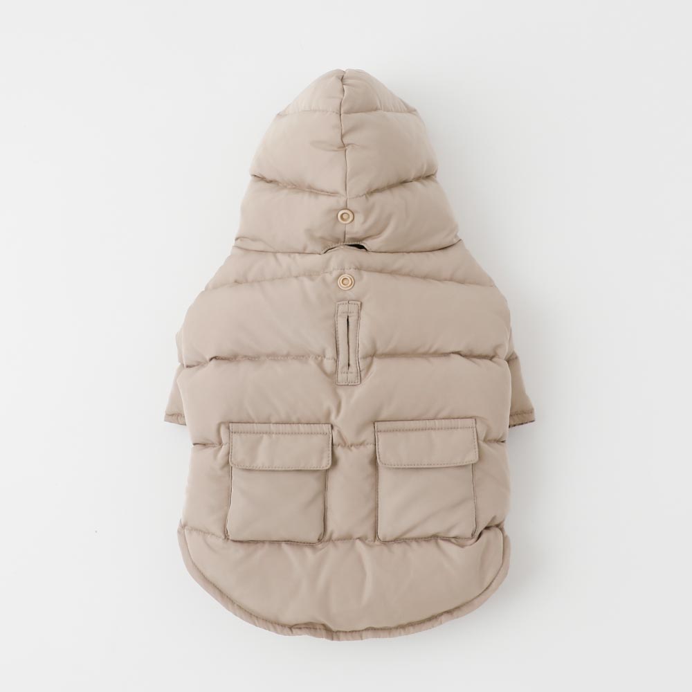 Food down jacket with pocket