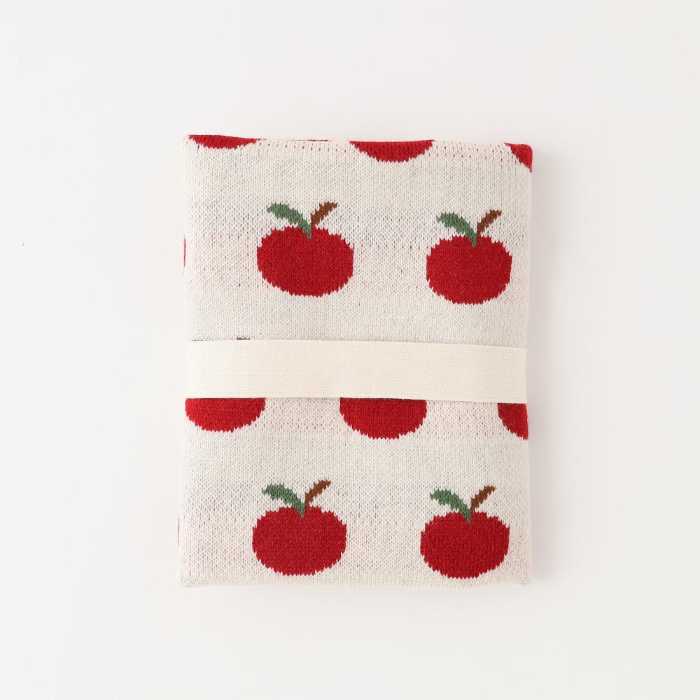 りんご柄カフェマット【名入れ刺繍対応】