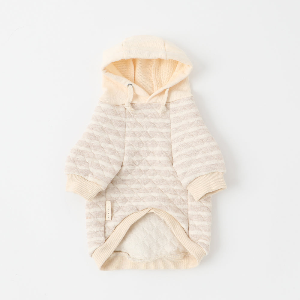 ボーダーキルティングパーカー