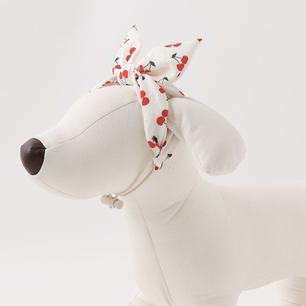 cherry pet hair bandana