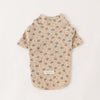 Small floral pattern high neck thermal tops