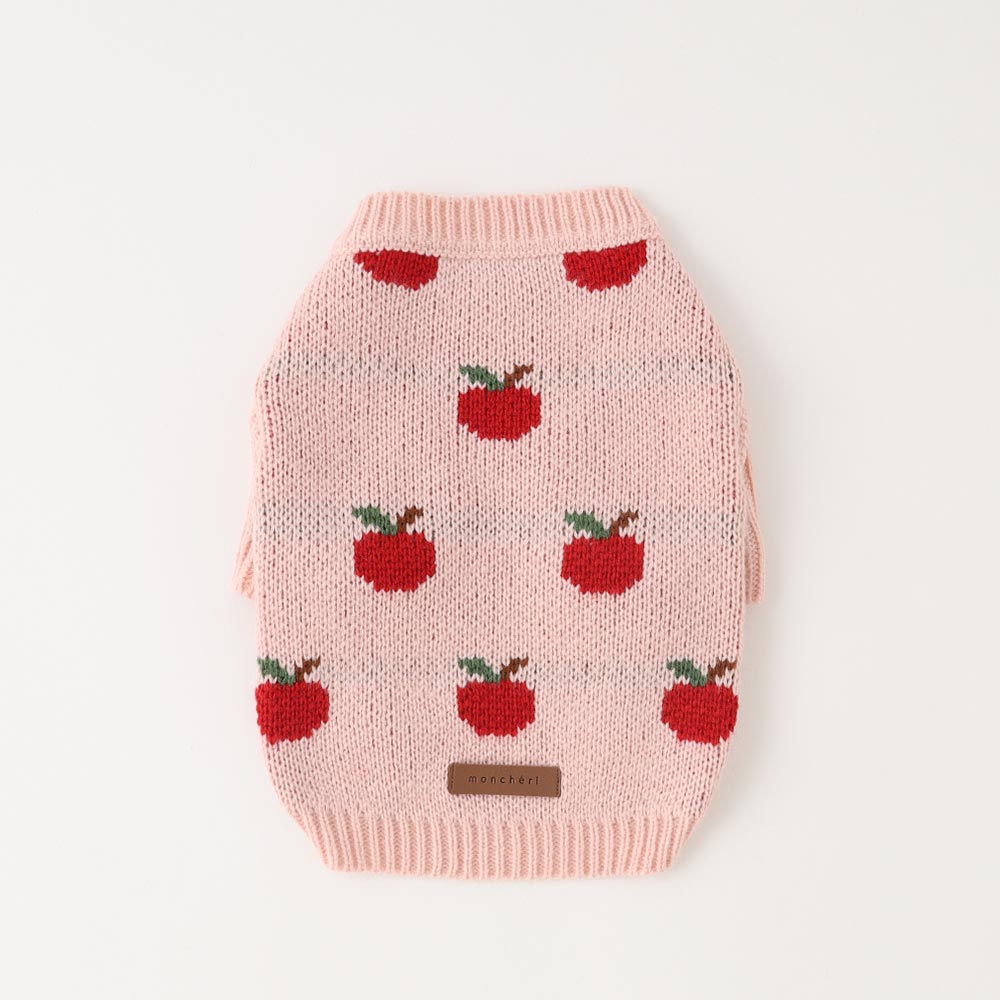 Apple pattern knit tops