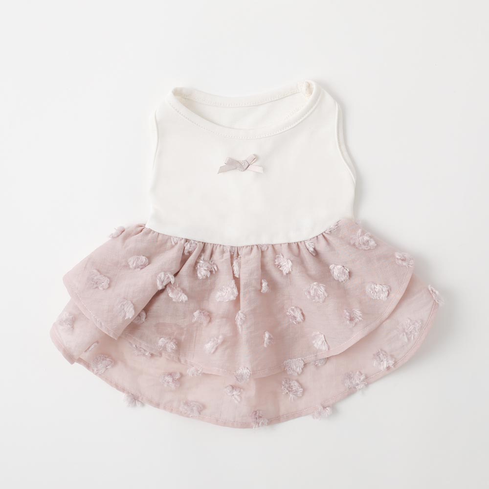 Cool docking pompon tiered dress