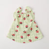 Cold strawberry pattern frill camisole dress