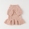 Knit cable frill dress