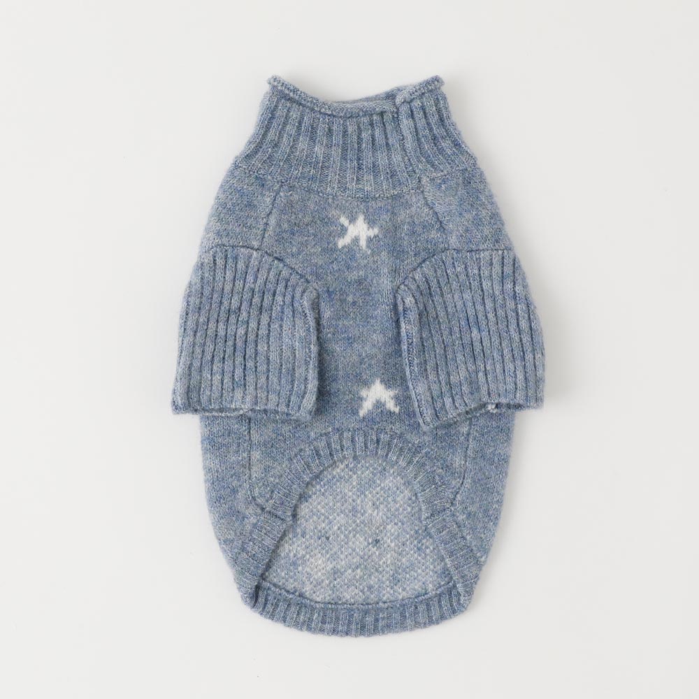Stars and moon high neck knit