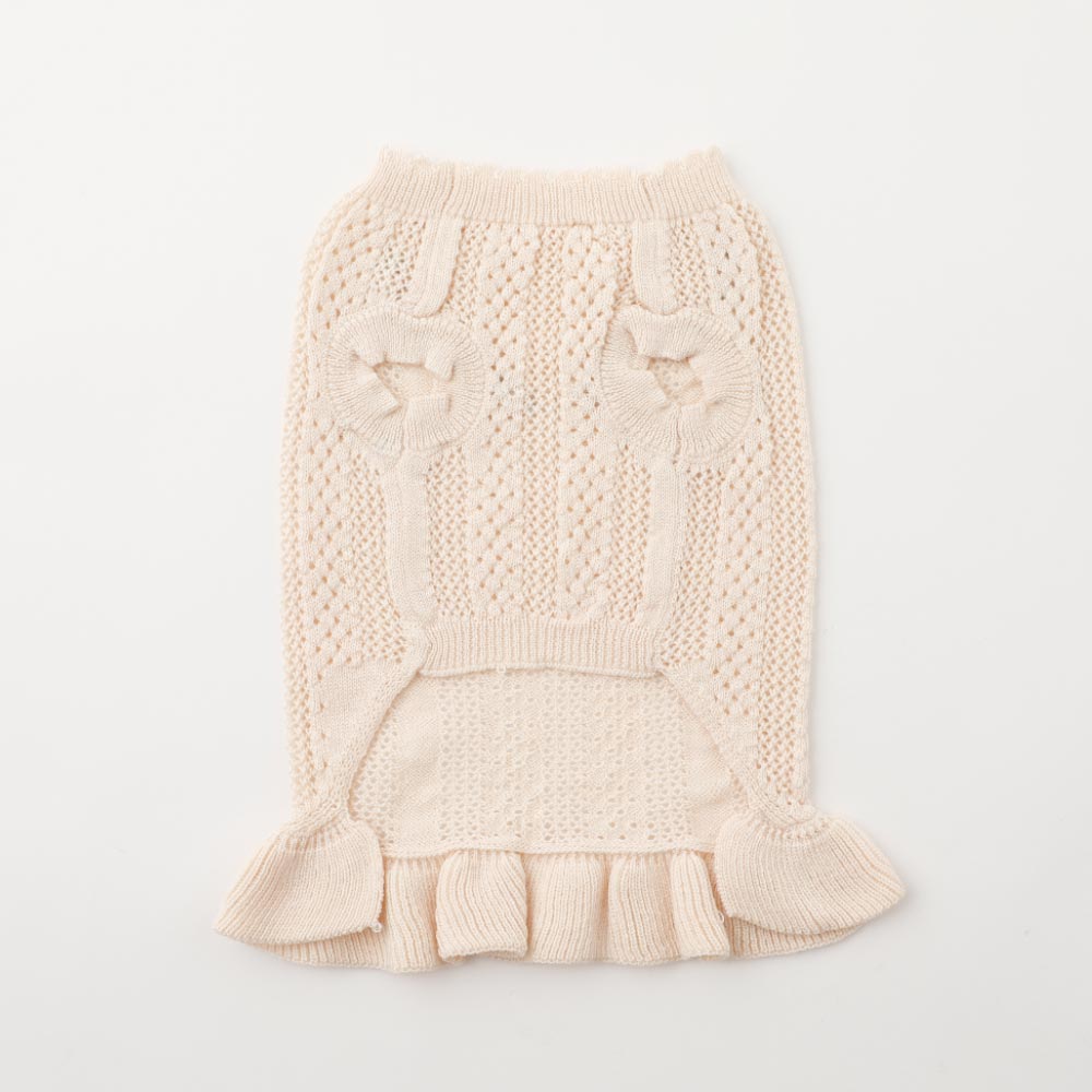 Summer knit embroidered dress