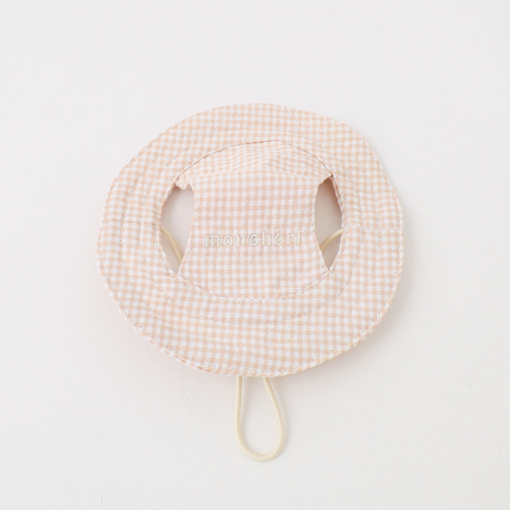 Cool gingham check tiered dress + bucket hat SET