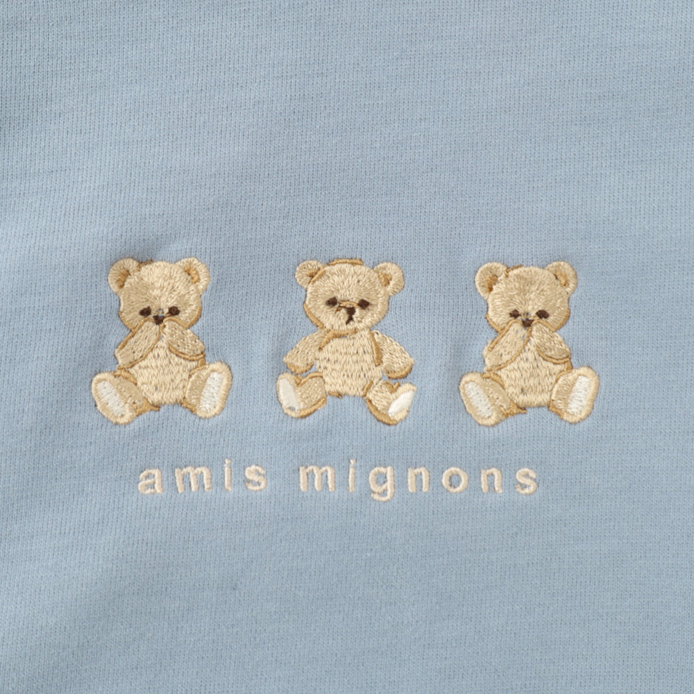 くまさん刺繍ノースリーブパーカー