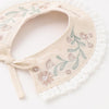Flower embroidery frilled collar [Name embroidery compatible]