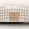 Gingham check cushion bed