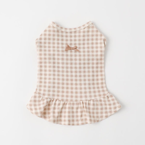 Cool gingham check frill dress