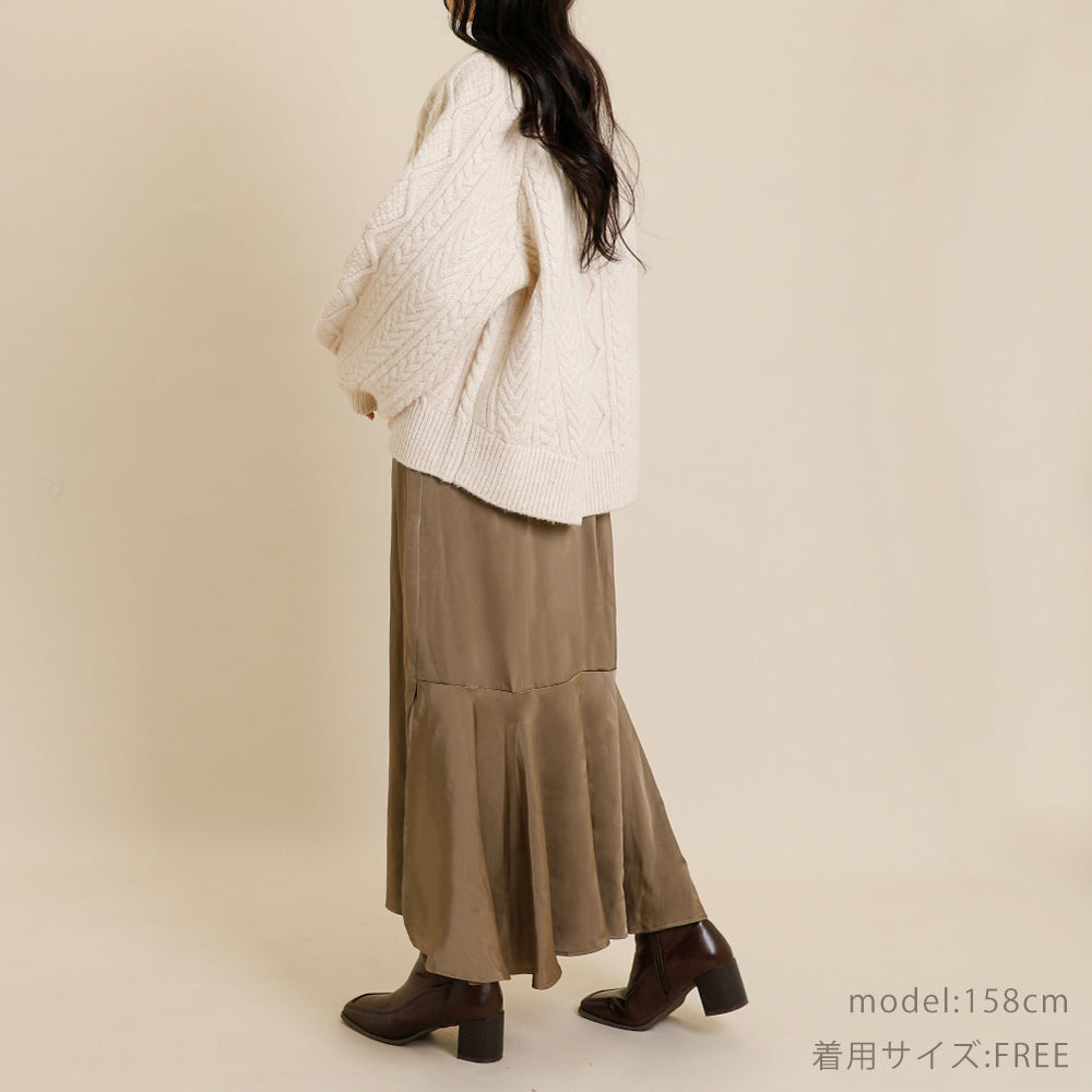 【リンクコーデSET】ケーブルアラン編みニット