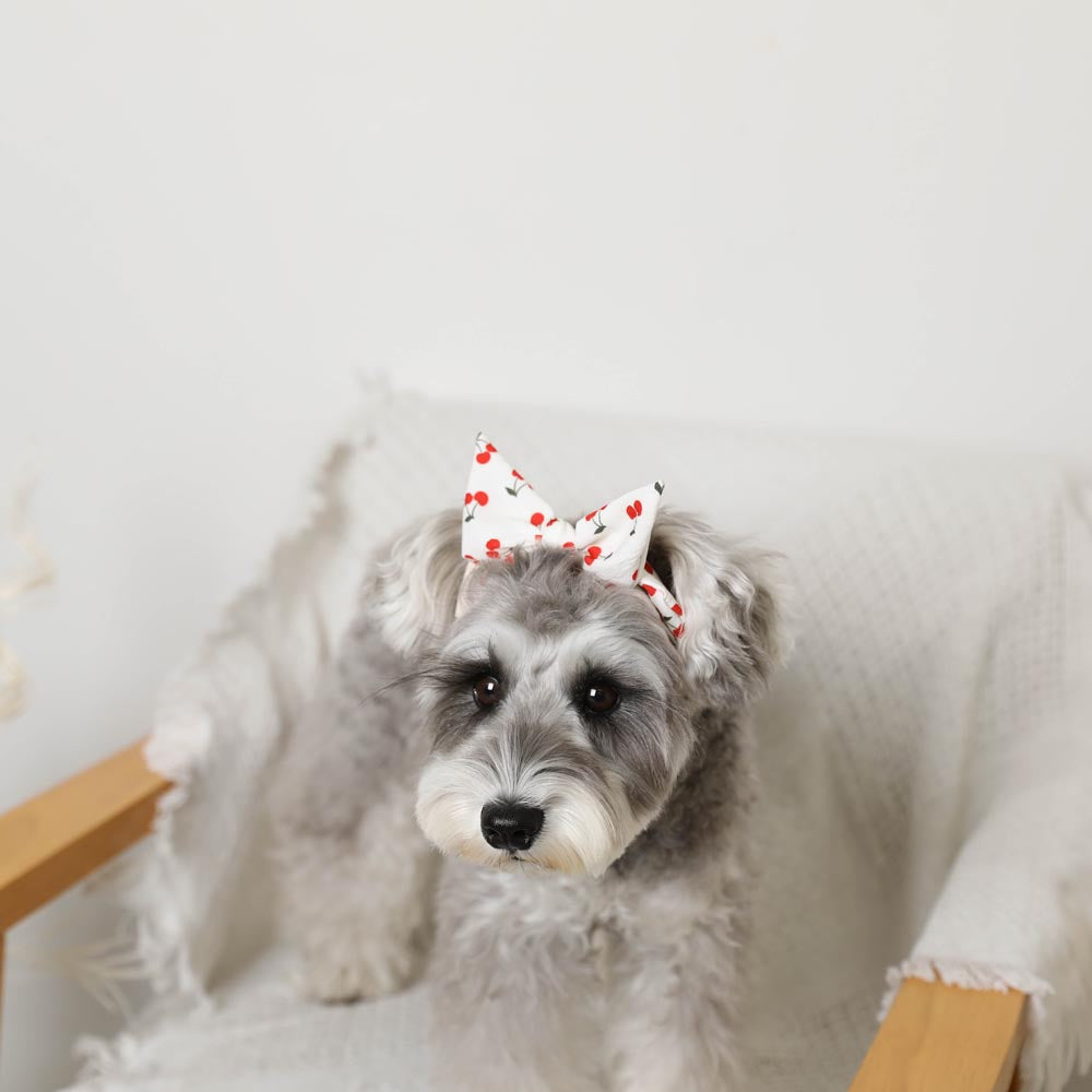 cherry pet hair bandana