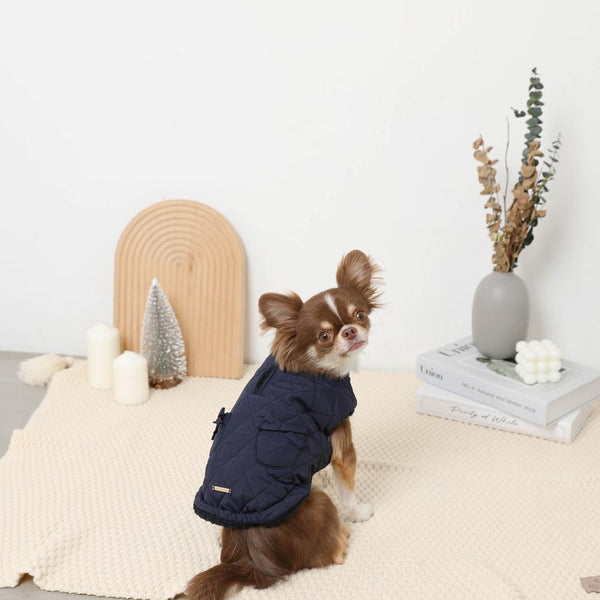 キルティングリボンポケットベスト