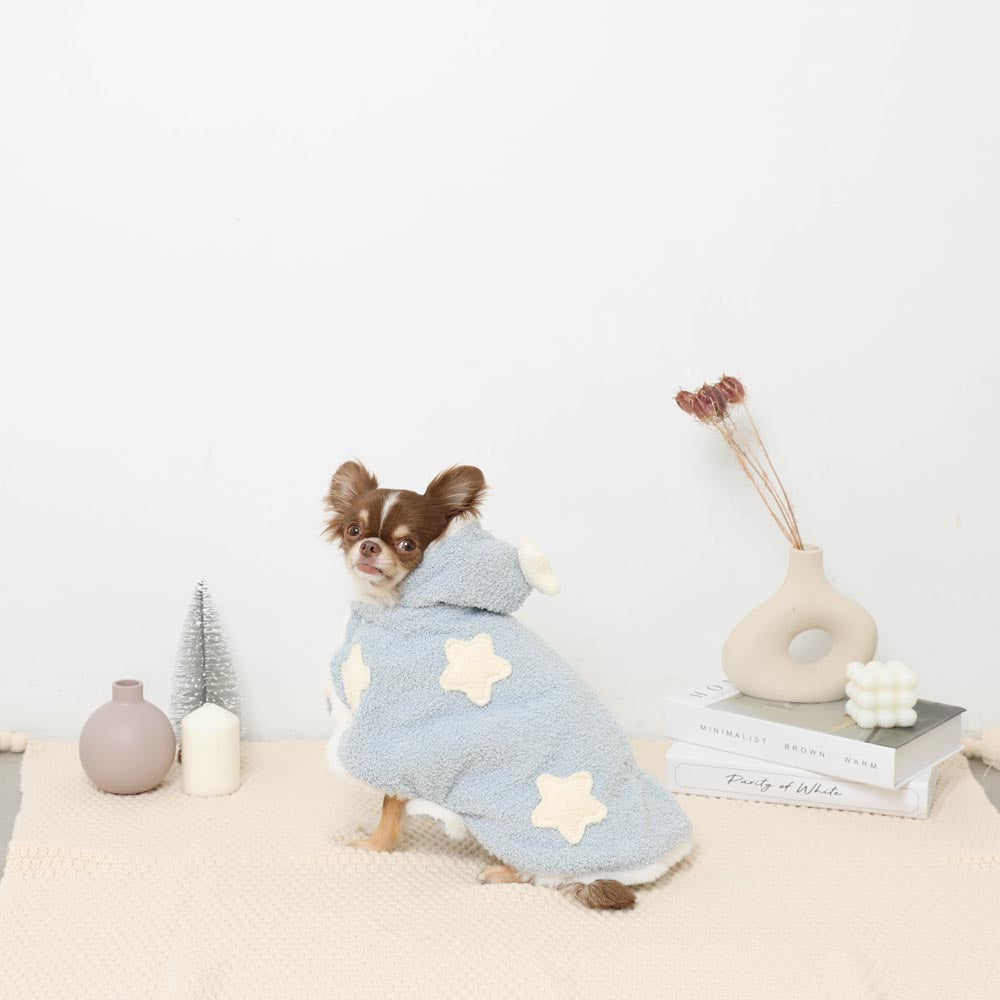 専用⭐みかん❤トロっふわ〜暖か❤特大ブランケット❤刺繍お星さま。ブルー ふわふわお星さまモチーフブランケット【名入れ刺繍対応】