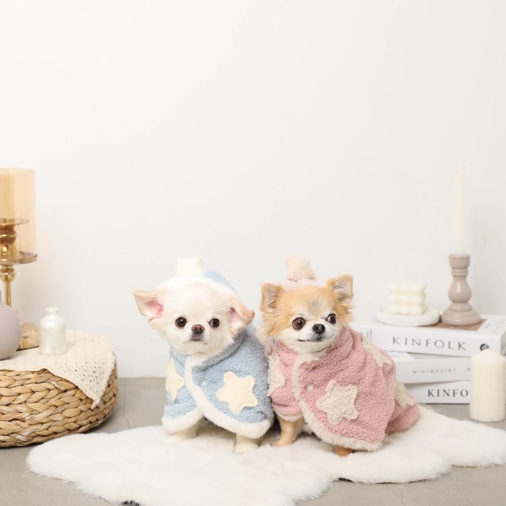 ふわふわお星さまモチーフブランケット【名入れ刺繍対応】