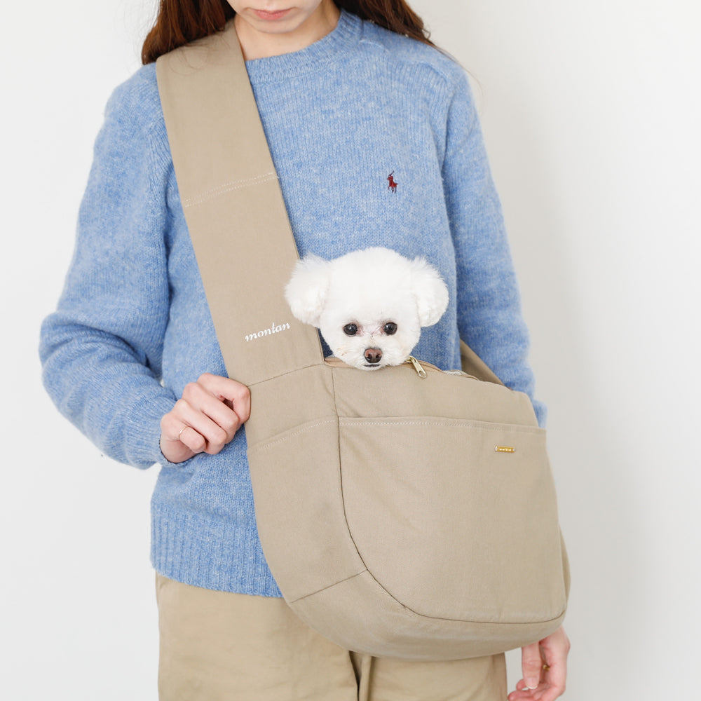 Dog sling with mesh [Compatible with name embroidery]