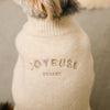 Logo embroidery high neck knit