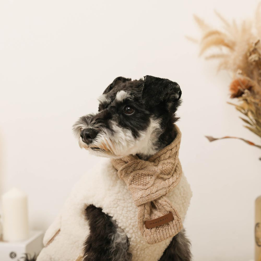 cashmere blend cable muffler