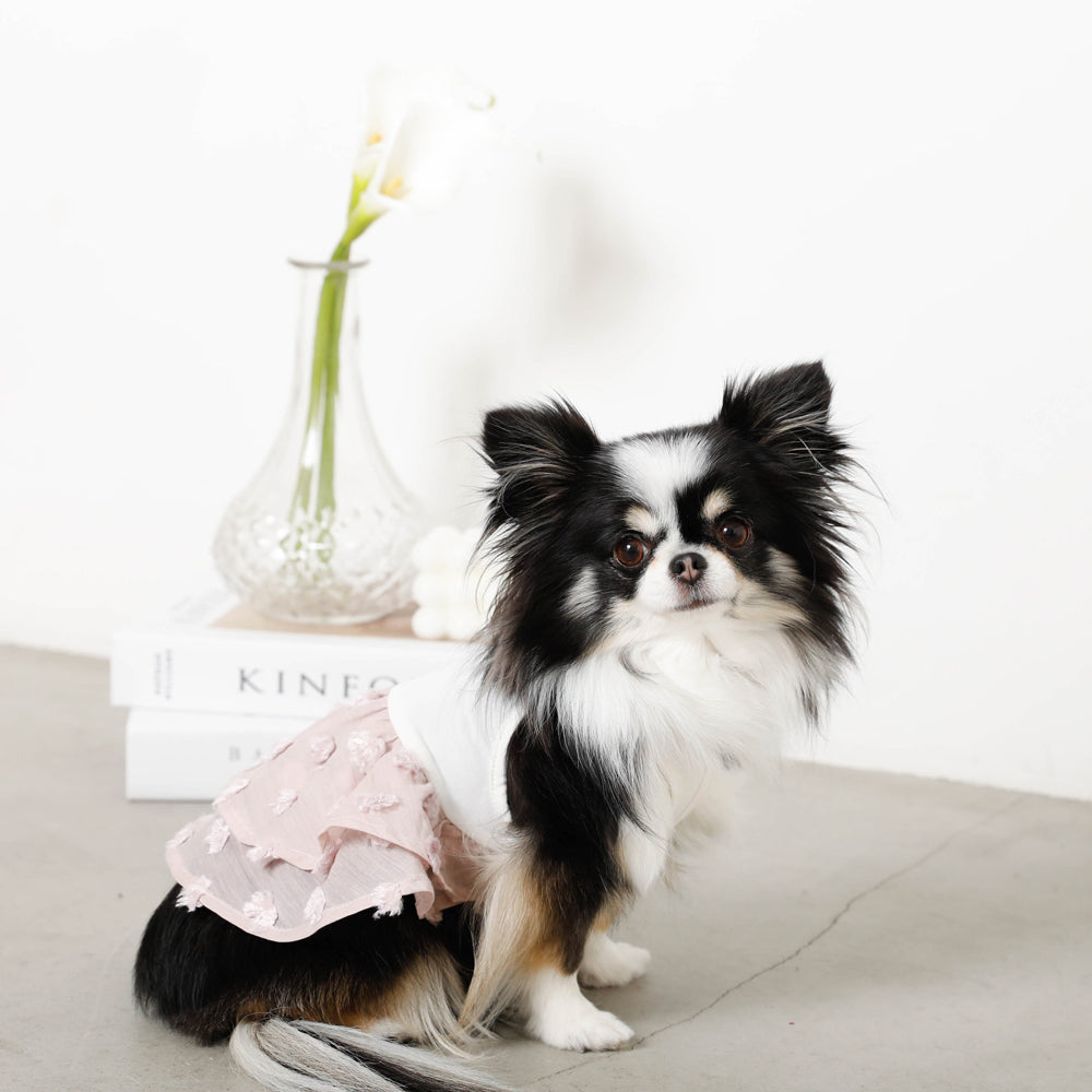 Cool docking pompon tiered dress