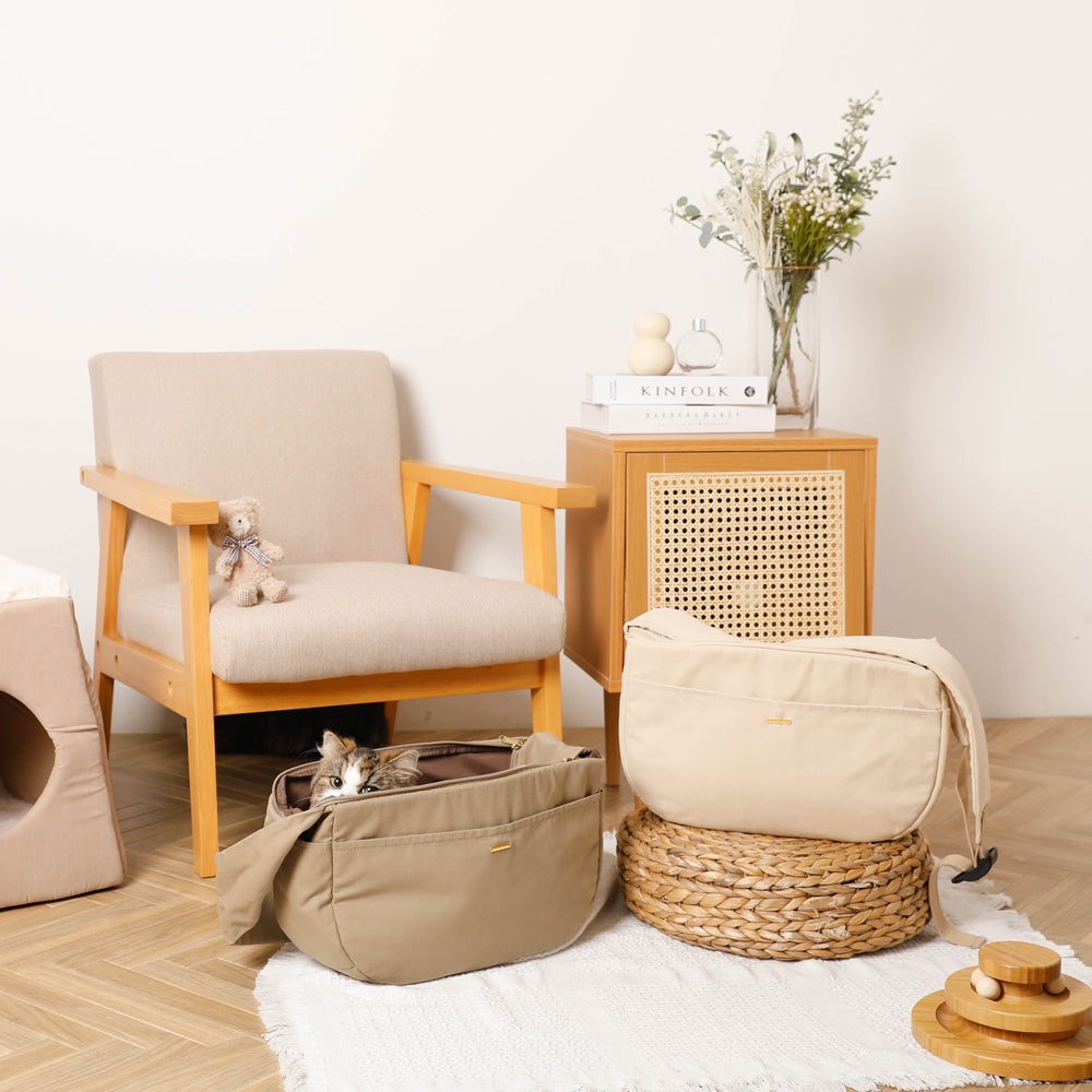 Dog sling with mesh [Compatible with name embroidery]