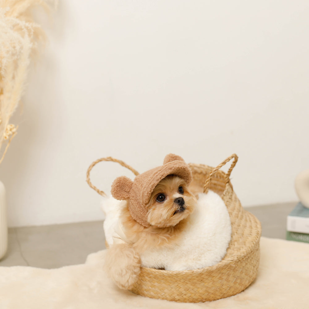 くま耳ボアキャップ