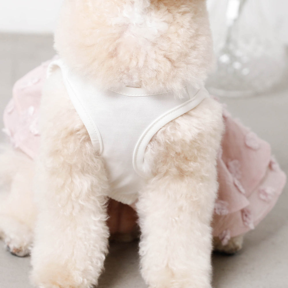 Cool docking pompon tiered dress